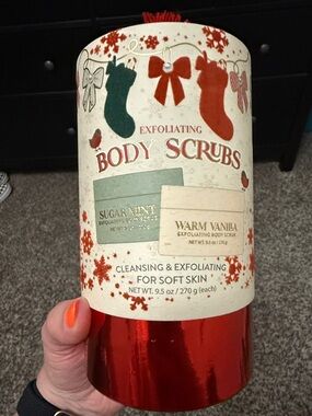 Exfoliating Body Scrubs - Sugar Mint & Warm Vanilla (Holiday Duo)